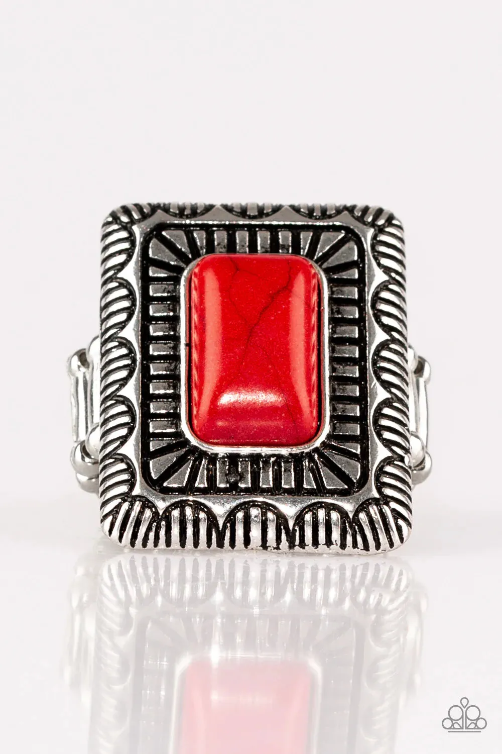 Paparazzi Ring ~ Tumbleweed Deserts - Red