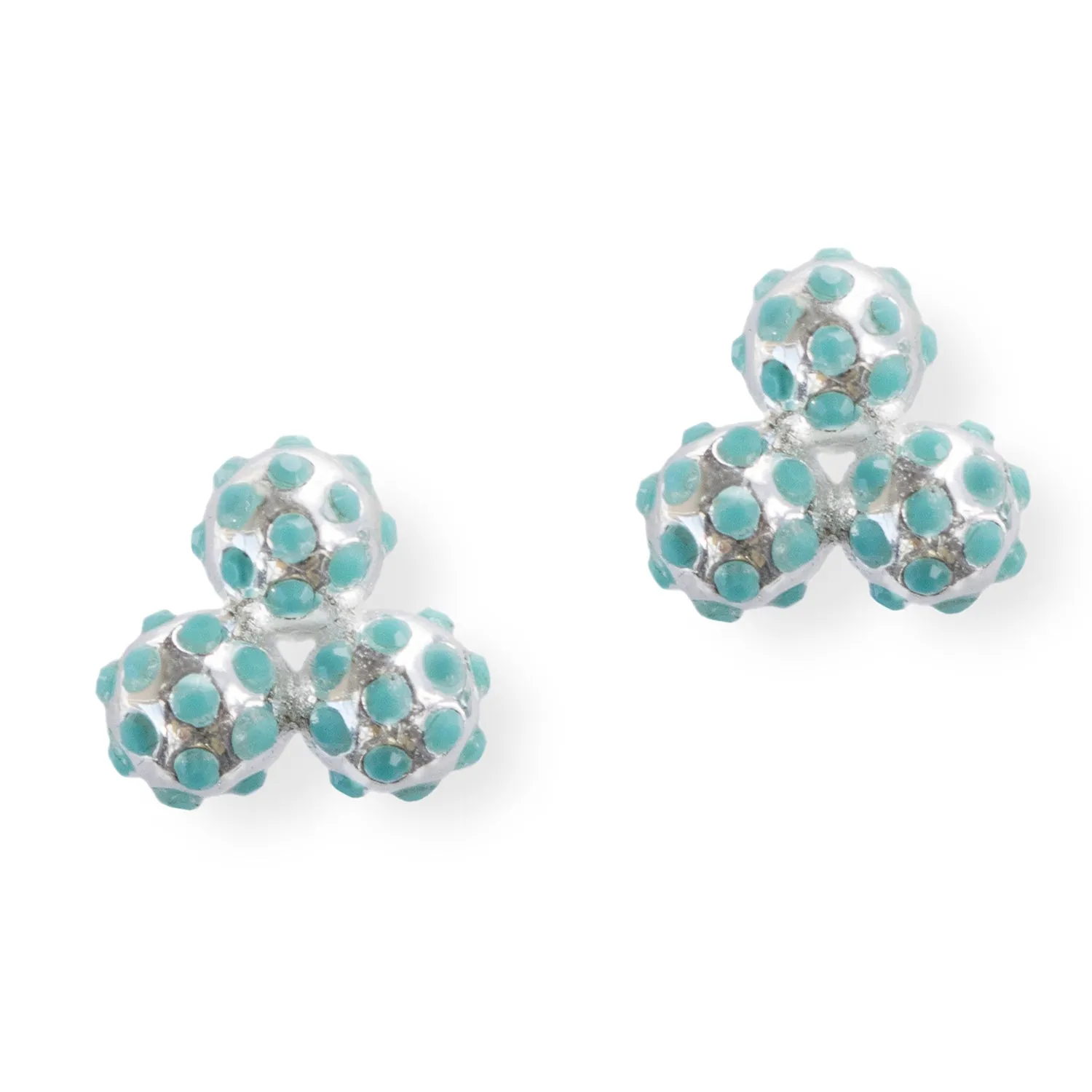 Par 3 Turquoise and Silver Cluster Earrings