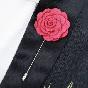 Peluche Blooming Charm Coral Colored Brooch for Men