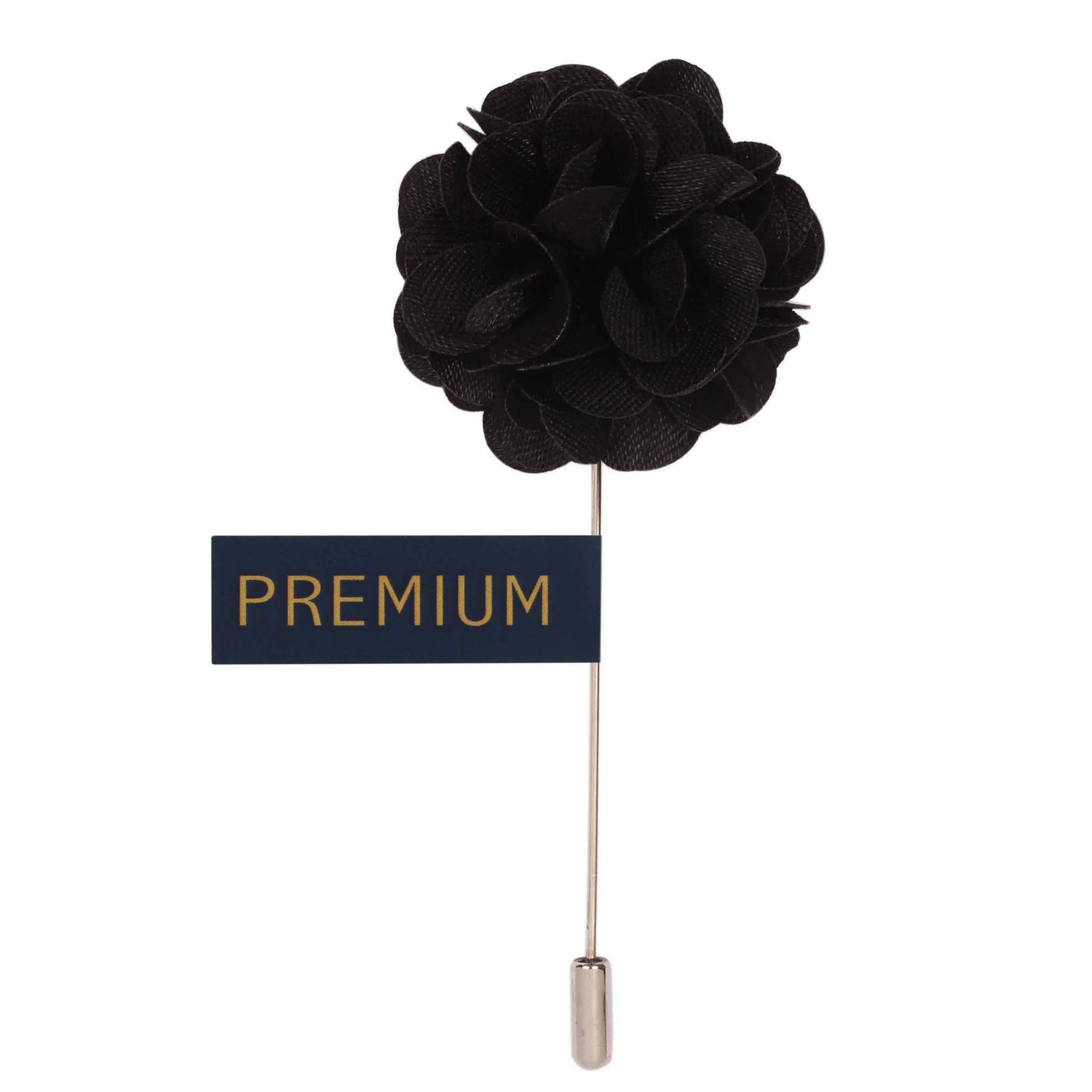 Peluche Petals Black Brooch Lapel Pin