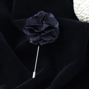 Peluche Petals Black Brooch Lapel Pin