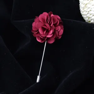 Peluche Petals Maroon Brooch Lapel Pin