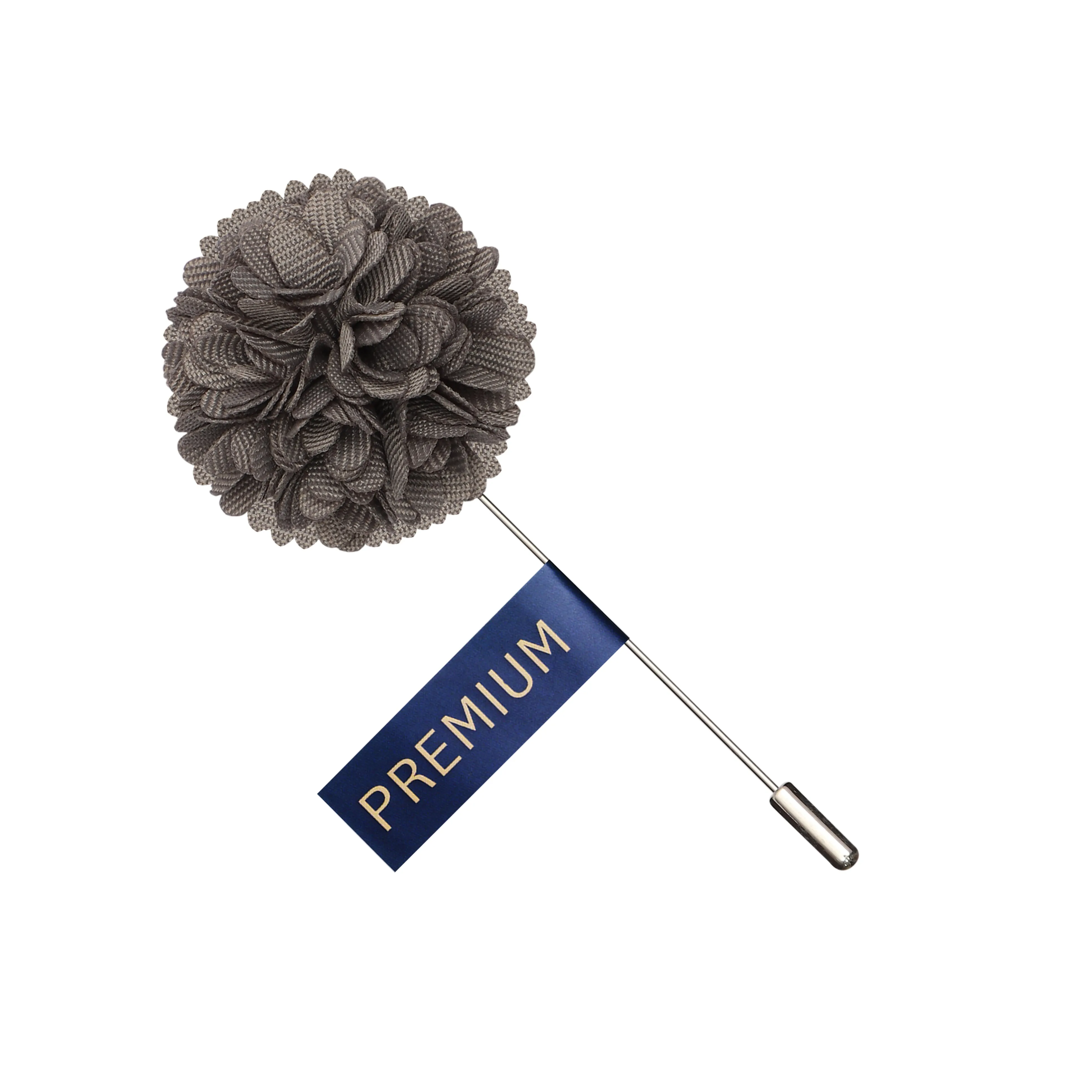 Peluche Ravishing Grey Brooch For Men