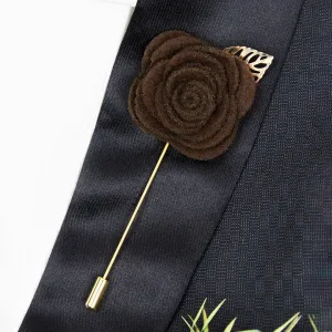 Peluche The Prince Charming Dark Brown Brooch Lapel Pin