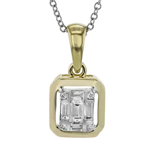 Pendant Necklace in 18K Gold with Diamonds