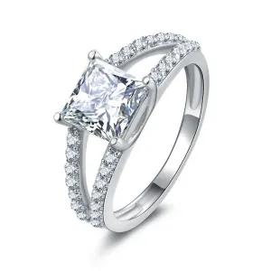 Princess Cut Split Ring