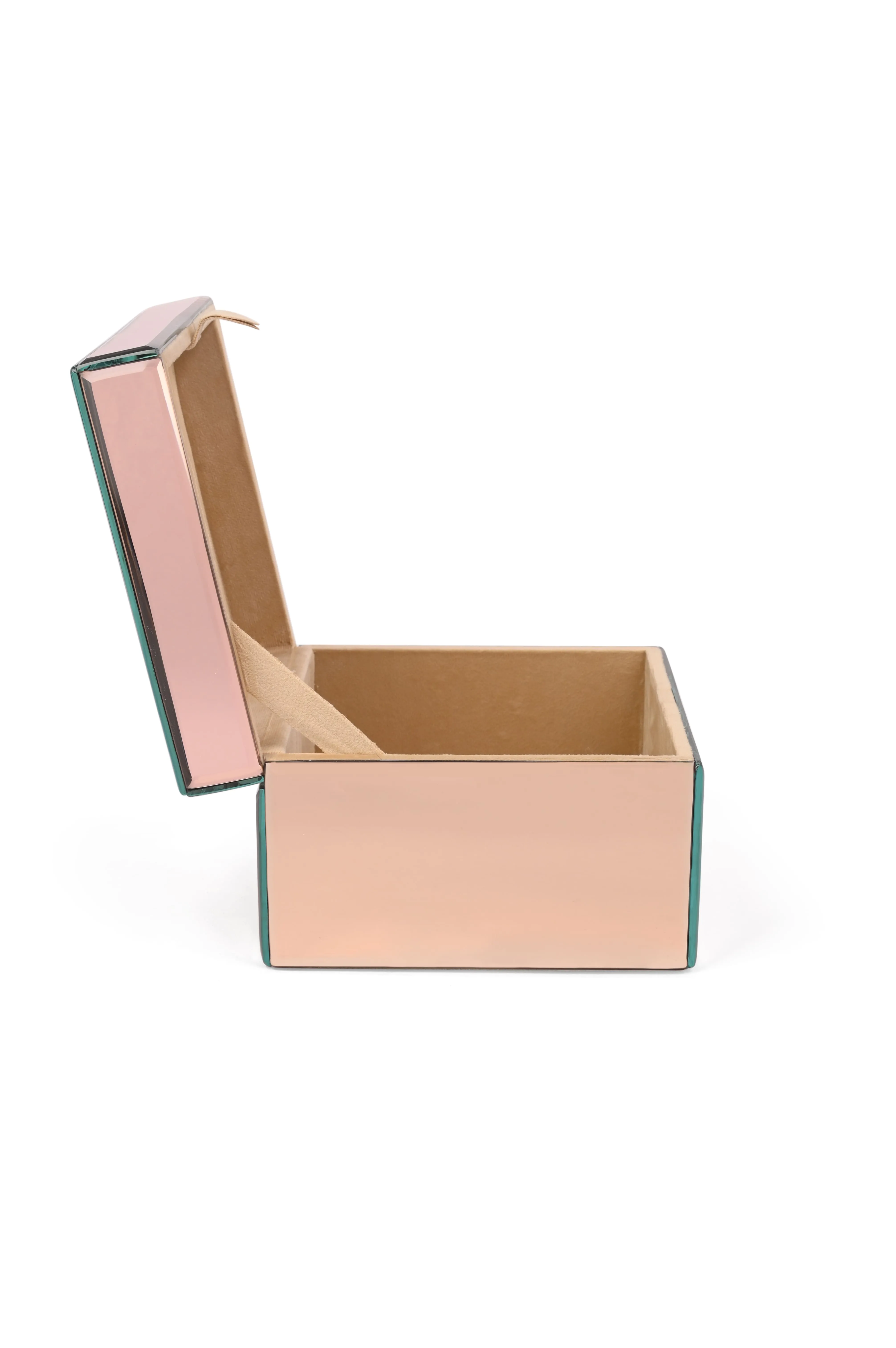 Rose Gold Glass Jewellery Box