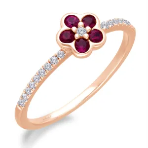 Rose Gold Ruby & Diamond Heirloom Ring