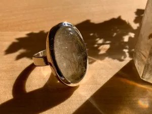 Rutilated Quartz Naevia Ring - Oval (US 7 & 9)