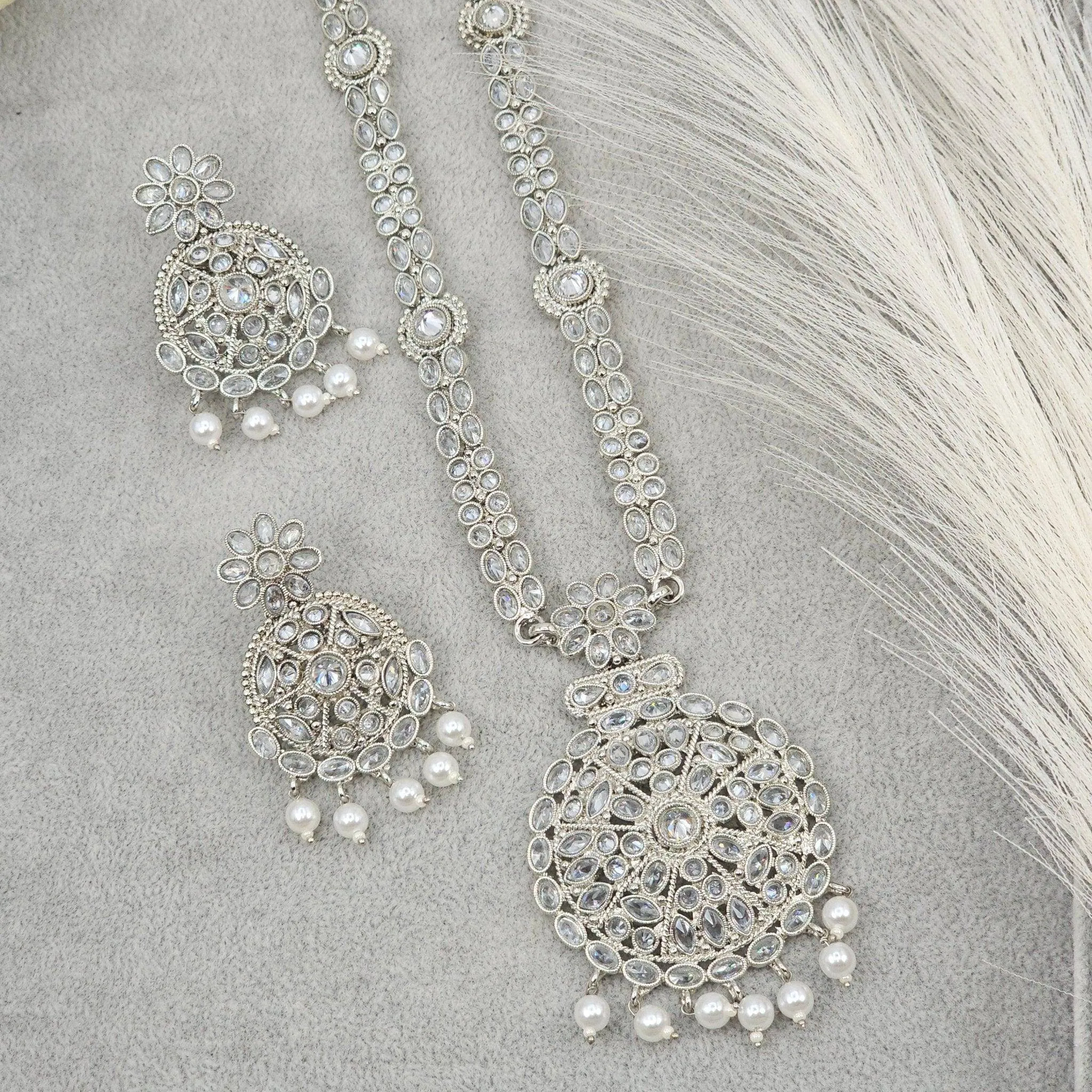 Safa Silver Rani Haar Set