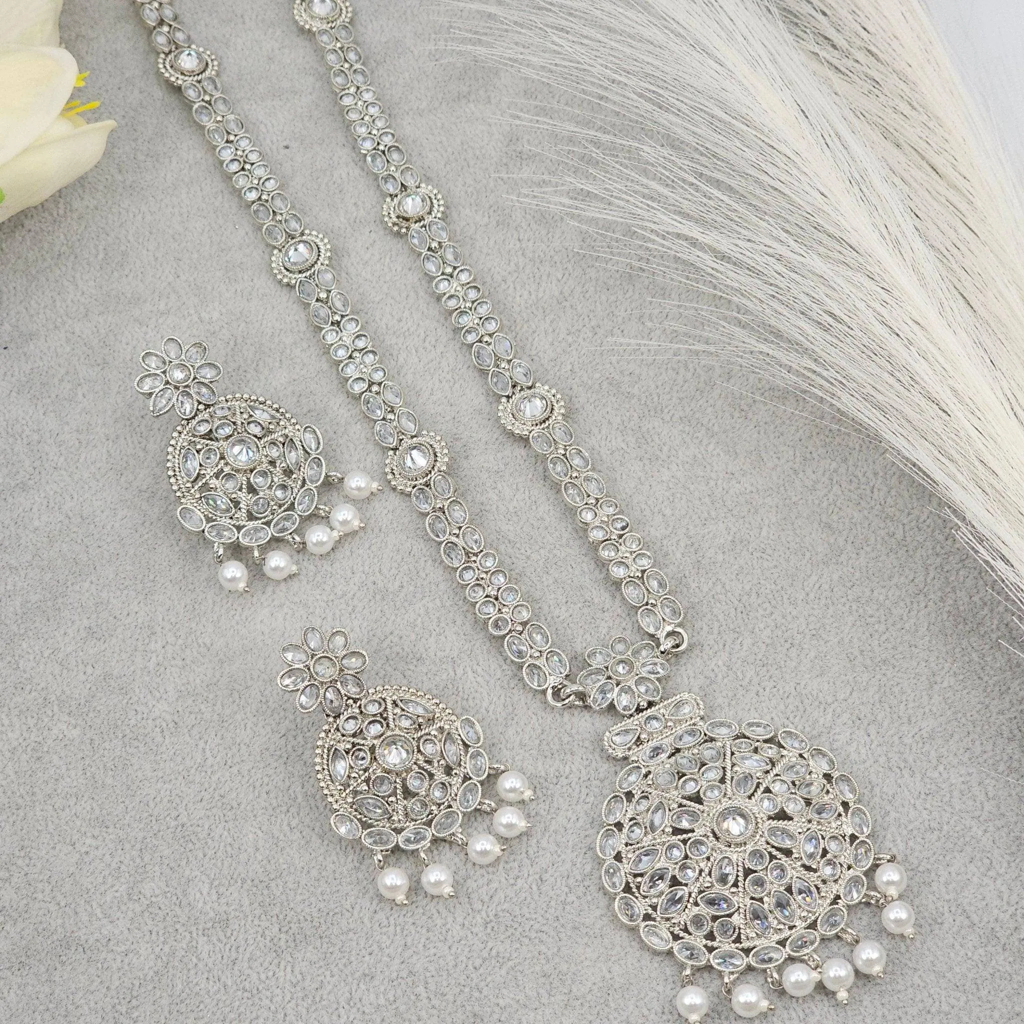 Safa Silver Rani Haar Set