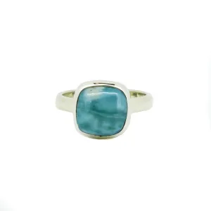 Seabreeze Square Larimar Ring