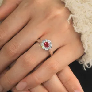 Serene Blossom: Ruby Ring