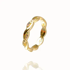 Serene Rainbow Ring Gold