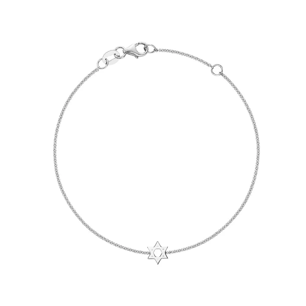 Silver Mini Magen David Bracelet