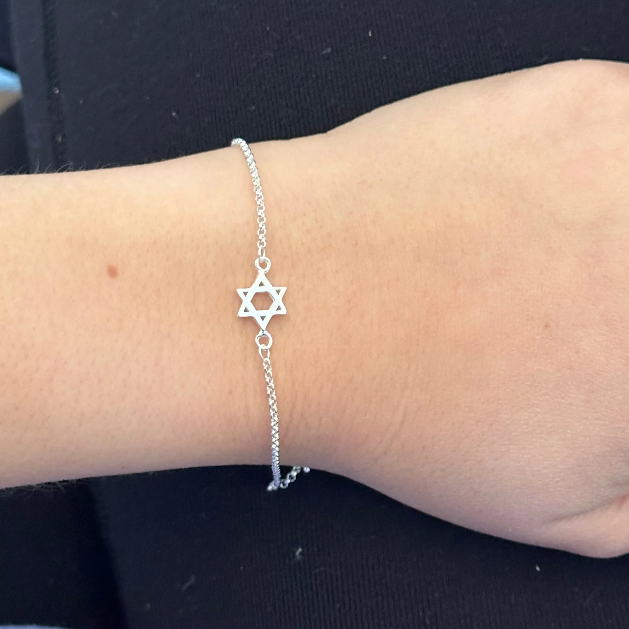 Silver Mini Magen David Bracelet