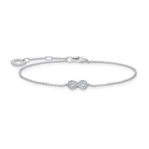 Silver Zirconia Pave Infinity Bracelet A2003-051-14-L19v