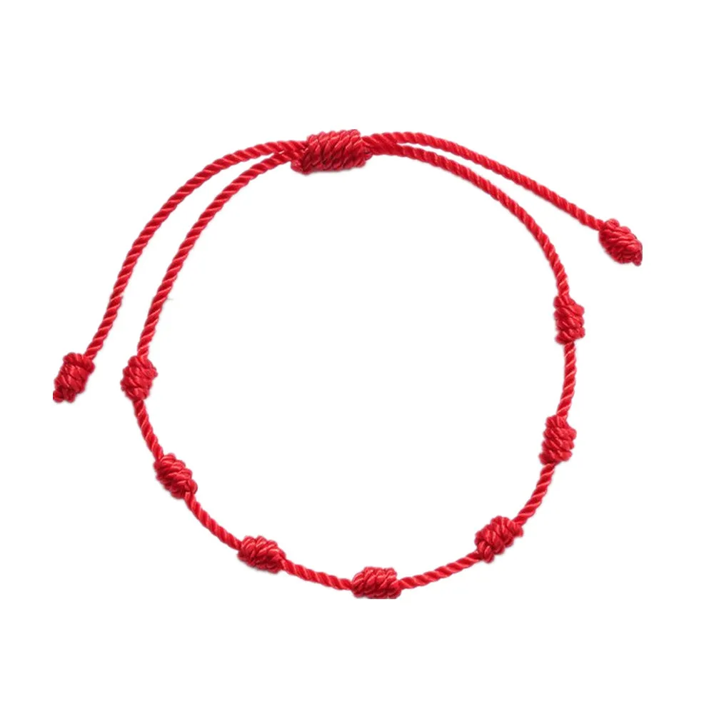 Simple Personality Hand-knitted Adjustable Couple Friendship Red Bracelet