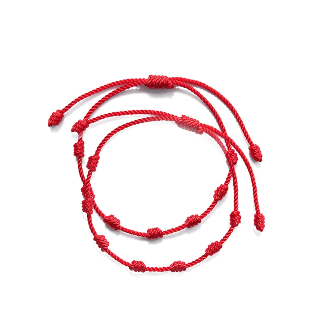 Simple Personality Hand-knitted Adjustable Couple Friendship Red Bracelet