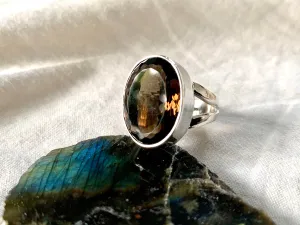 Smoky Quartz Akoni Ring - Medium Oval (US 6.5)