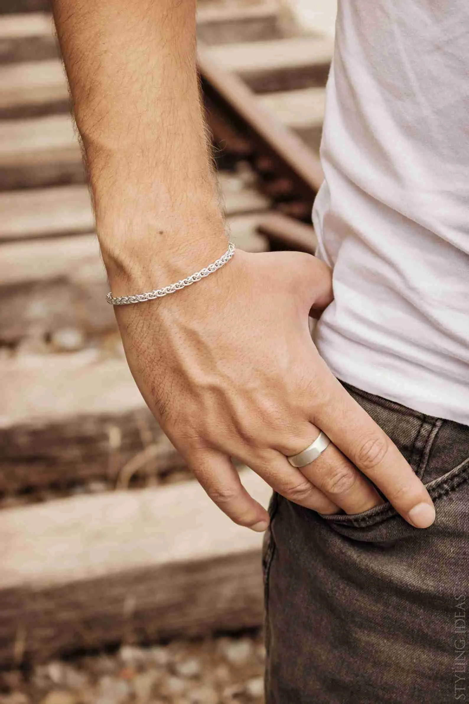 Spiga Men's Silver Bracelets