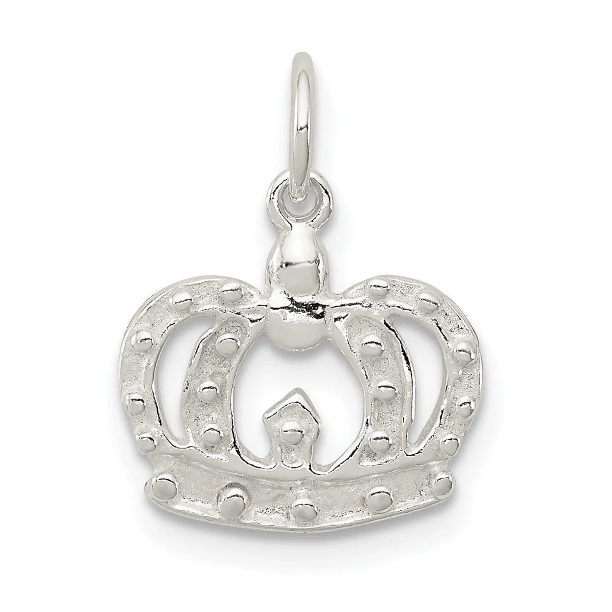 Sterling Silver Polished Finish Crown Charm