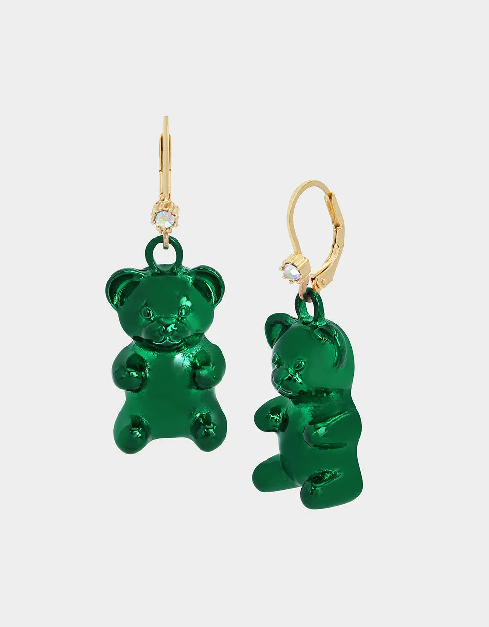 SUGAR RUSH BEAR HOOK EARRINGS GREEN