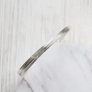 Thin Sterling Silver Elephant Hair Cuff