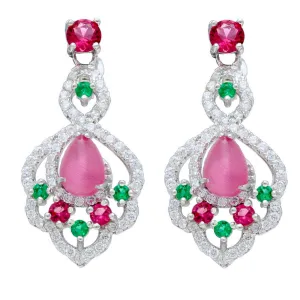 Vibrant Color CZ Earrings IJ15CSSER005