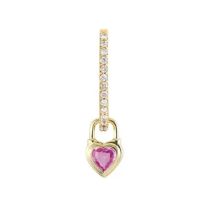 Vibrant Pink Heart Charm