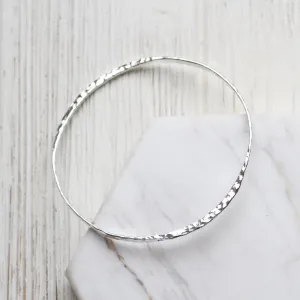 Wafer Thin Hammered Bangle