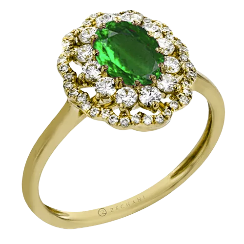 ZR2012 Color Ring in 14k Gold with Diamonds